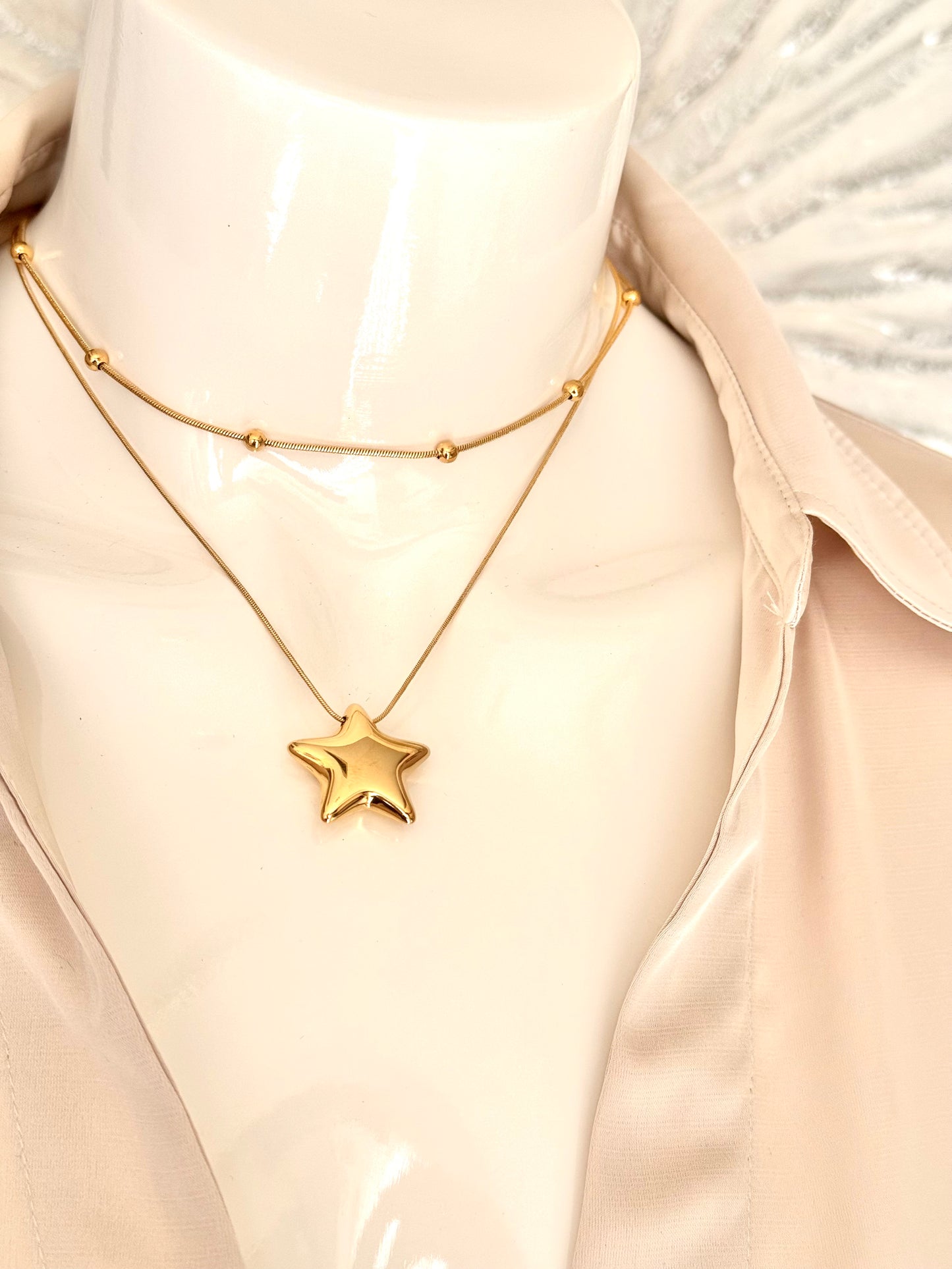 Cata Star Necklace - Gold / Silver