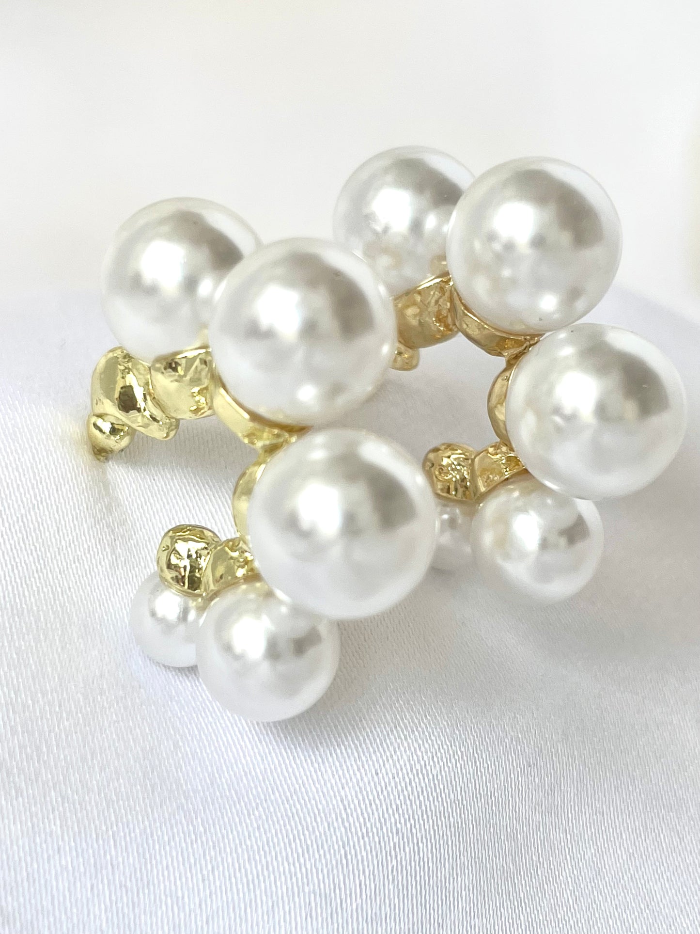 C Pearl Hoop Earring