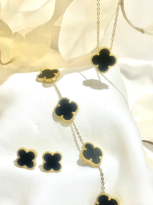 4 Leaf Clover Set  "Black"