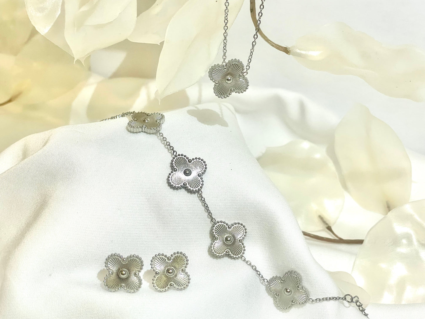 4 Leaf Clover Set  "Silver"