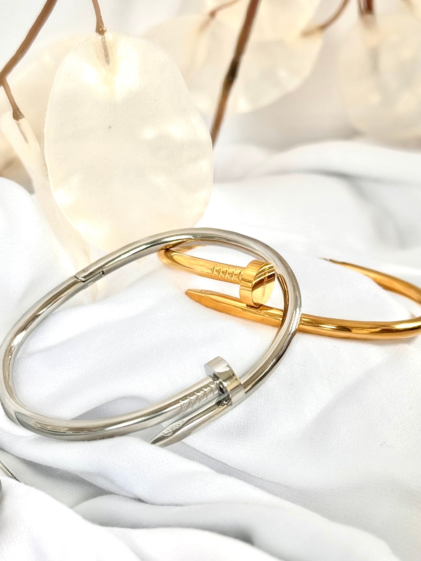 Nail Bangle - Gold or Silver